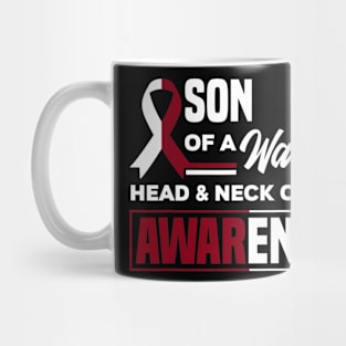 Son Of A Warrior Support Oral Head  Neck Cancer Awareness Mug